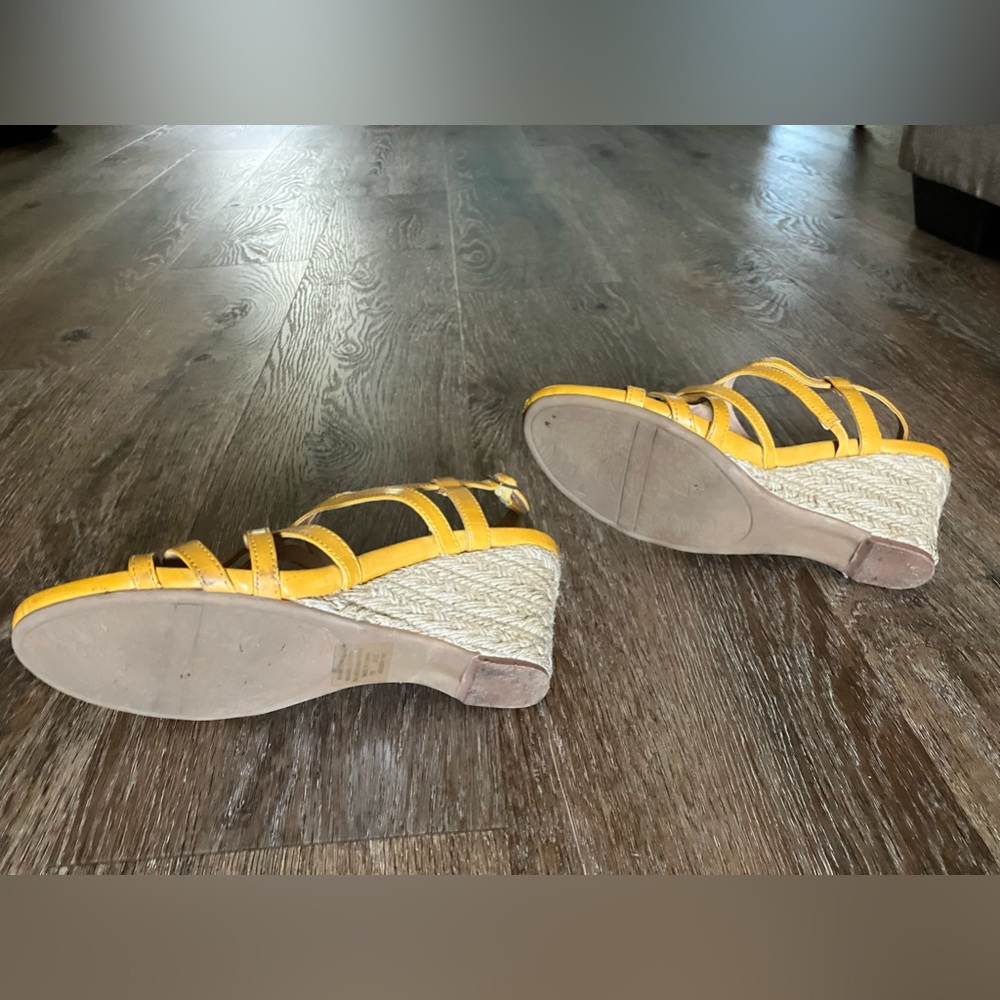 Mootsie Tootsie Yellow Espadrille Sandals - Sz 9 - Picture 4 of 6